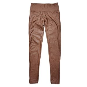 Brown Faux Leather Leggings Size Medium